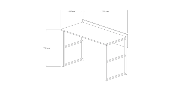 Studijní stůl BARCELONA, bílá/černá