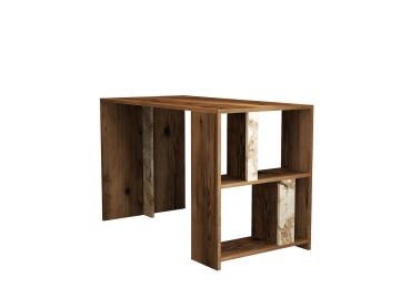 Studijní stůl BEPPO, vlašský ořech/bílý mramor