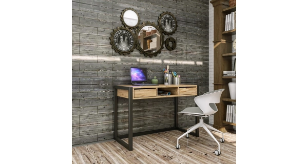 Studijní stůl CADDY, atlantská borovice/černá