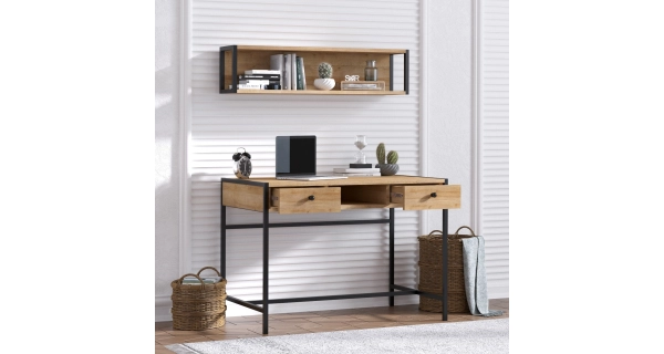 Studijní stůl CAMELLIA, dub/černá