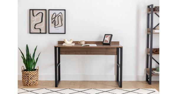 Studijní stůl CINDY, vlašský ořech/černá
