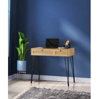 Studijní stůl COLYN, dub/černá