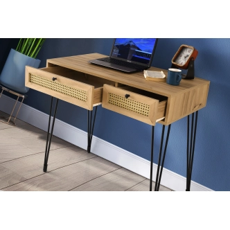 Studijní stůl COLYN, dub/černá