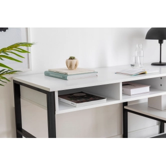 Studijní stůl CONRAD, bílá/černá