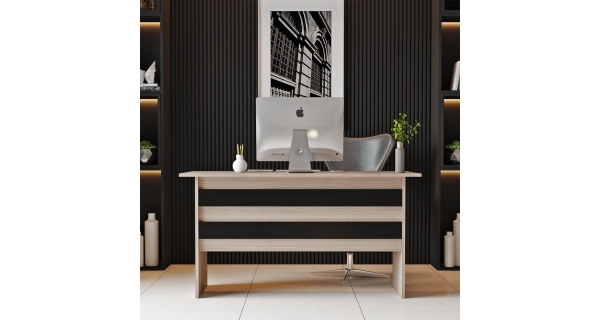 Studijní stůl DENICE, dub/černá