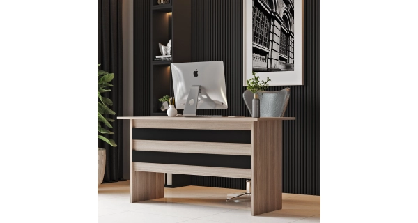 Studijní stůl DENICE, dub/černá