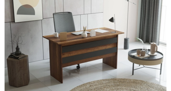 Studijní stůl DENICE, vlašský ořech/antracit