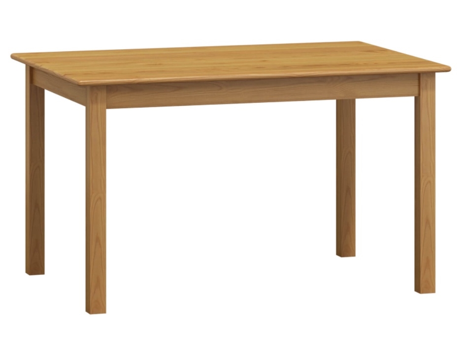 Stůl DASHEN 8, 120/155 x 75 cm, masiv borovice, moření dub