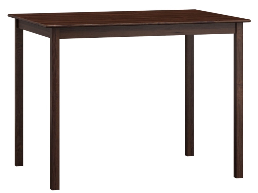 Stůl DASHEN 1, 120 x 80 cm, masiv borovice, moření ořech