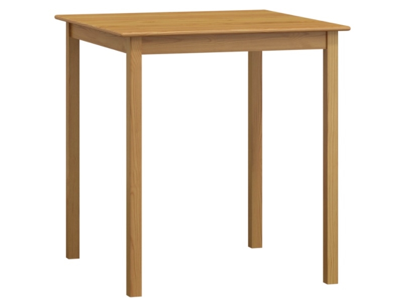 Stůl DASHEN 2, 80 x 80 cm, masiv borovice, moření olše