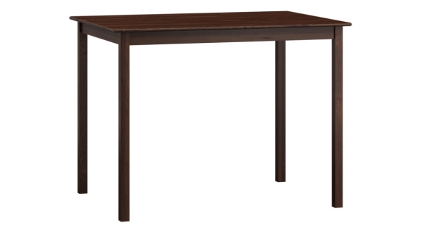 Stůl DASHEN 1, 130 x 80 cm, masiv borovice, moření ořech