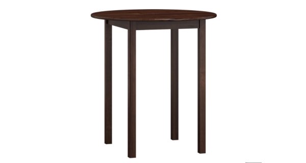Stůl DASHEN 3, průměr 100 cm, masiv borovice, moření ořech