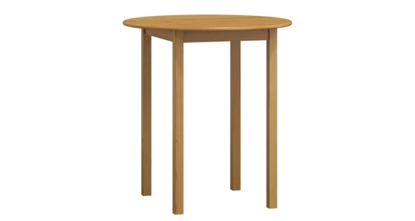 Stůl DASHEN 3, průměr 60 cm, masiv borovice, moření olše