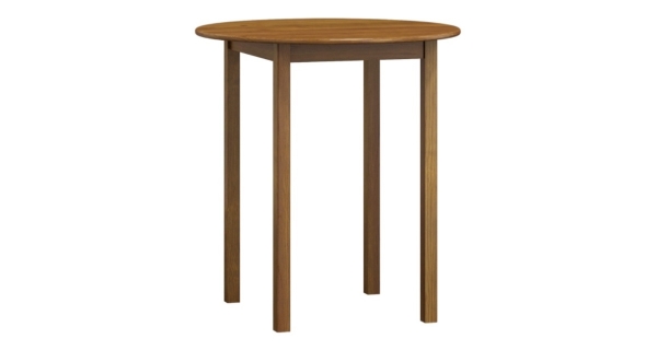 Stůl DASHEN 3, průměr 70 cm, masiv borovice, moření dub