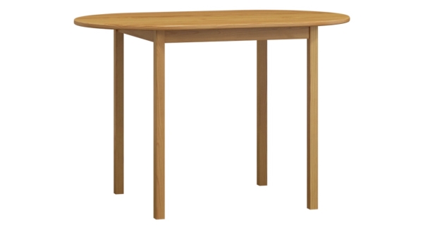 Stůl DASHEN 4, oválný 115x70, masiv borovice, moření: olše