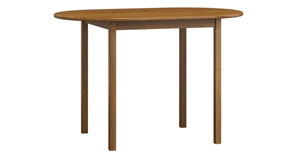 Stůl DASHEN 4, oválný 150x80, masiv borovice, moření: dub