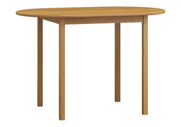 Stůl DASHEN 4, oválný 150x80, masiv borovice, moření: olše