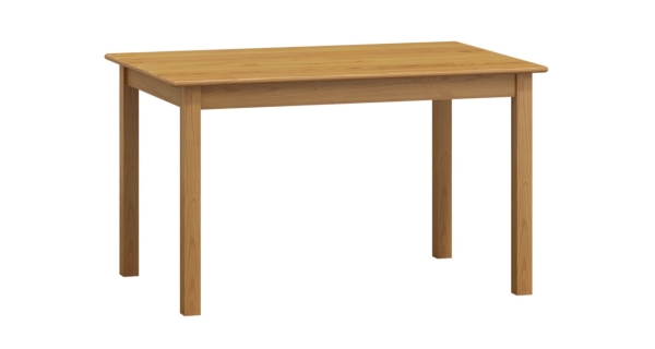 Stůl DASHEN 8, 120/150 x 60 cm, masiv borovice, moření olše