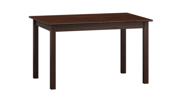 Stůl DASHEN 8, 120/155 x 75 cm, masiv borovice, moření ořech