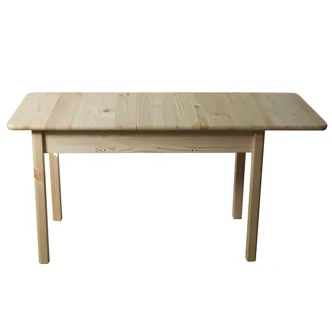 Stůl DASHEN 8, 120/170 x 80 cm, masiv borovice, moření ořech