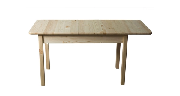 Stůl DASHEN 8, 140/200 x 90 cm, masiv borovice, moření ořech