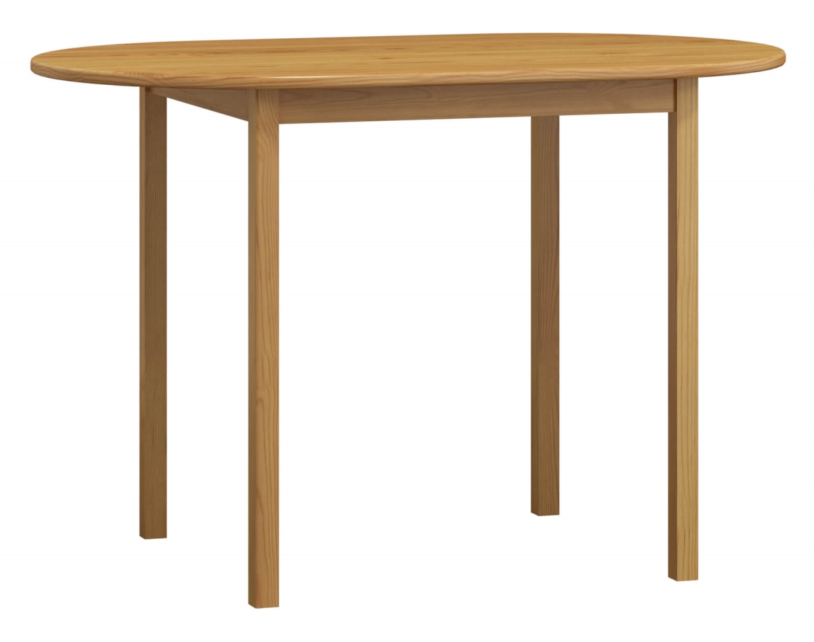 Stůl DASHEN 4, oválný 150x80, masiv borovice, moření: olše
