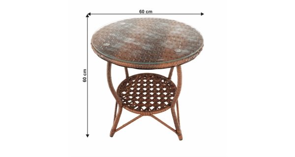 ŠTURM, zahradní ratanový set 1+2, hnědá