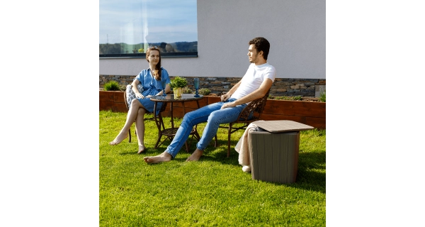 ŠTURM, zahradní ratanový set 1+2, hnědá