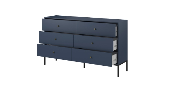 Šuplíková komoda CORANICA, modra