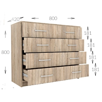 Šuplíková komoda ELIGIO, wenge