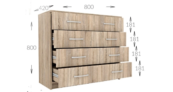 Šuplíková komoda ELIGIO, wenge