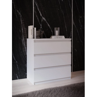 Šuplíková komoda HALTO, bílá, 5 let záruka