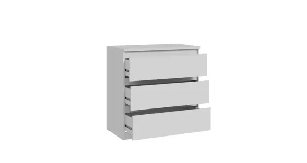 Šuplíková komoda HALTO, bílá