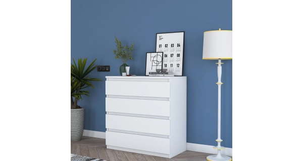 Šuplíková komoda VELGAR, bílá