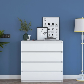 Šuplíková komoda VELGAR, bílá