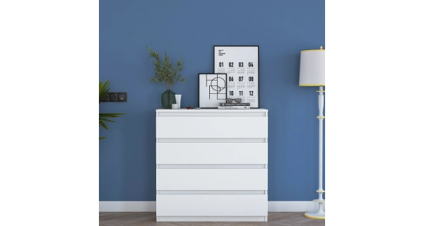 Šuplíková komoda VELGAR, bílá