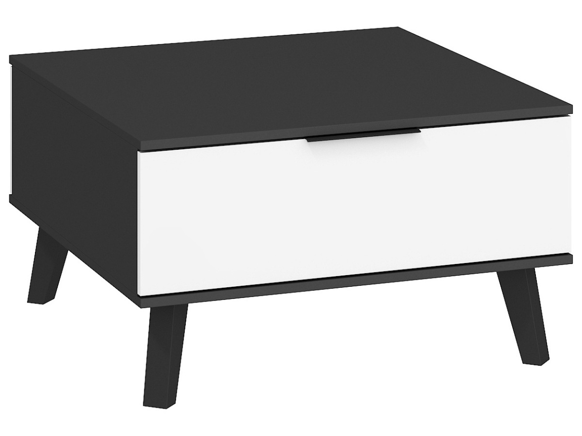 Malý konferenční stolek OSMAK, černá/bílý lesk, 5 let záruka
