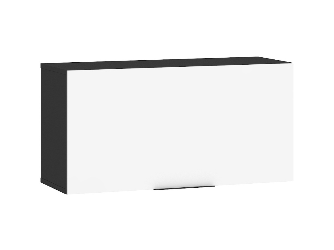 Levně Závěsná skříňka OSMAK 1DPZ, černá/bílý lesk, 5 let záruka