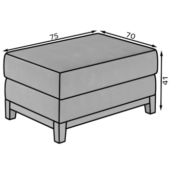 Taburet ALSTONI 08, buk/šedá látka