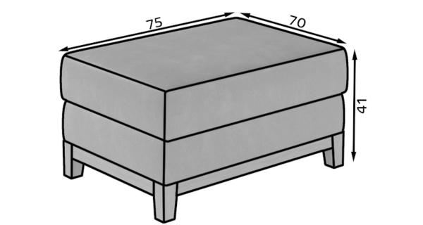 Taburet ALSTONI 08, buk/šedá látka
