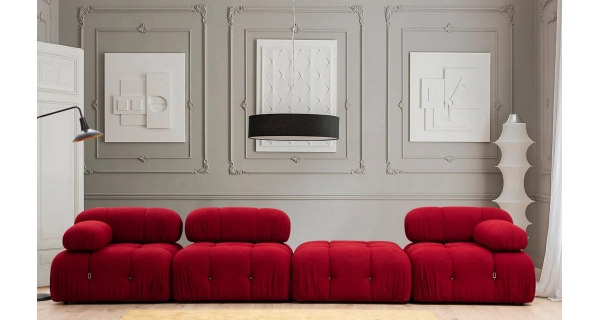 Taburet AMIENS, červená