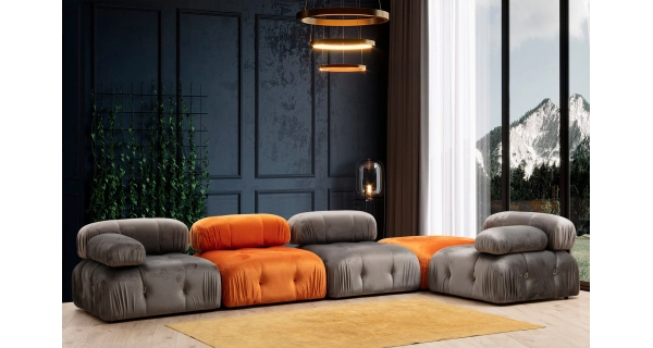 Taburet AMIENS, oranžová