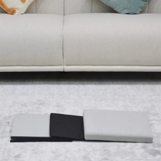 Taburet BELBELIV s úložným prostorem, krémová manšestrová látka