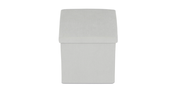 Taburet BELBELIV s úložným prostorem, krémová manšestrová látka