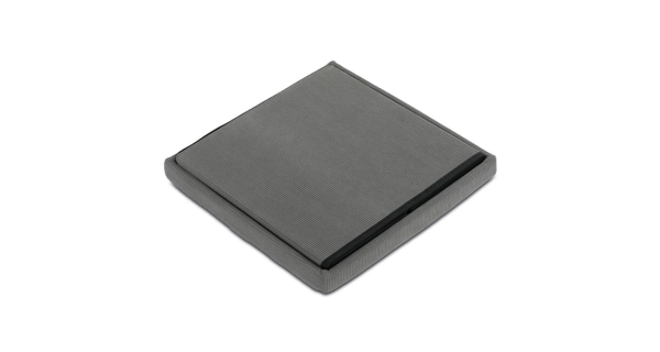 Taburet BELBELIV s úložným prostorem, šedá manšestrová látka