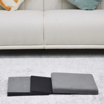 Taburet BELBELIV s úložným prostorem, šedá manšestrová látka