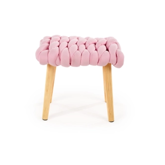 Taburet BOKER, růžová/přírodní