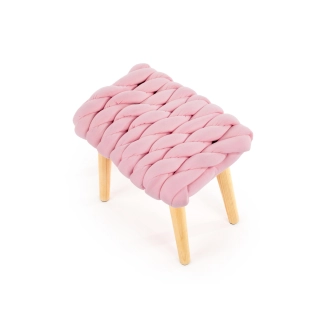 Taburet BOKER, růžová/přírodní