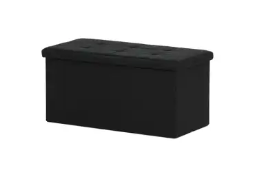 Taburet CANROSPON s úložným prostorem, látka černá