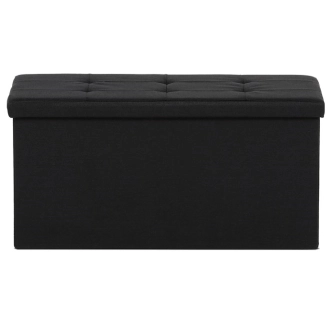 Taburet CANROSPON s úložným prostorem, látka černá